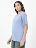 Cotton Rich Plain Crew Neck T-shirt
