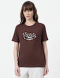 Pure Cotton Typography Crew Neck T-Shirt