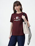 Pure Cotton Typography Crew Neck T-Shirt