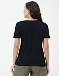 Pure Cotton Plain V-Neck T-shirt