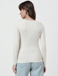 Pure Cotton Plain Scoop Neck Top