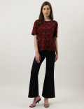 Printed Round Neck Top