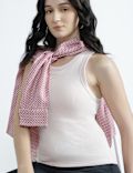 Cotton Rich Round Neck Textured Vest