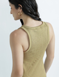 Cotton Rich Ribbed Fitted Bra Vest