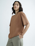 Cotton Rich Round Neck Plain T-Shirt