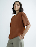 Pure Cotton Relaxed Fit Crew Neck T-Shirt