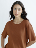 Pure Cotton Relaxed Fit Crew Neck T-Shirt