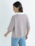 Pure Cotton Polo Neck Plain T-Shirt