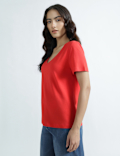 Pure Cotton V-Neck T-Shirt