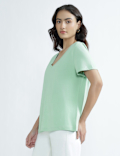 Pure Cotton V-Neck T-Shirt