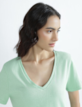 Pure Cotton V-Neck T-Shirt
