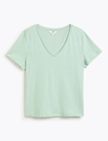 Pure Cotton V-Neck T-Shirt