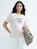 Pure Cotton Round Neck Graphic Print T-Shirt