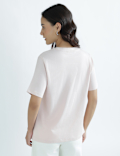 Pure Cotton Round Neck Graphic Print T-Shirt
