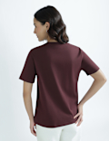 Pure Cotton Round Neck Graphic Print T-Shirt
