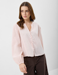 Pure Cotton Balloon Sleeve Top