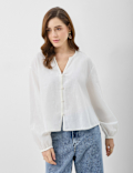 Pure Cotton Balloon Sleeve Top