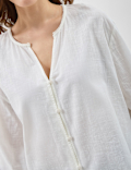 Pure Cotton Balloon Sleeve Top
