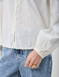 Pure Cotton Balloon Sleeve Top