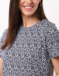 Straight SS Crew Print Tee