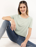 Relaxed Fit Crew Neck Tee
