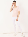 Pure Cotton Solid V-Neck T-Shirt