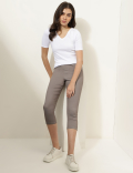 Pure Cotton Solid V-Neck T-Shirt
