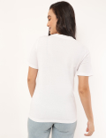 Pure Cotton Plain V-Neck T-shirt