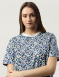 Pure Cotton Printed Round Neck T-Shirt
