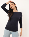 Fitted Slash Neck Tee