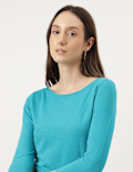 Fitted Slash Neck Tee