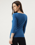 Fitted Slash Neck Tee
