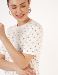 Pure Cotton Printed Round Neck T-Shirt