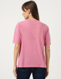 Embroidered Round Neck T-Shirt