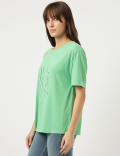 Embroidered Round Neck T-Shirt