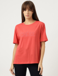 Embroidered Round Neck T-Shirt