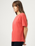 Embroidered Round Neck T-Shirt