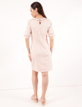 Pure Cotton Embroidery Round Neck Dress