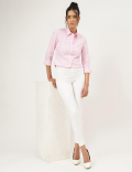Striped Spread Collar Shirt