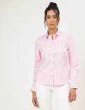 Striped Spread Collar Shirt