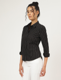 Striped Spread Collar Shirt