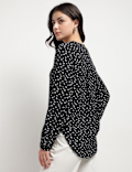 Floral V-Neck Blouson Top