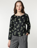 Pure Viscose Printed Round Neck Blouse