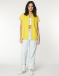 Viscose Mix Spread Collar Shirt