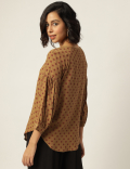 Pure Viscose Printed Keyhole Neck Top
