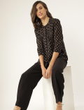Viscose Mix Printed Round Neck Top