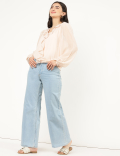Embroidered V-Neck Top