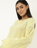 Pure Viscose Embroidered Keyhole Neck Tunic