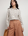 Polka Dots Collared Shirt