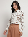 Polka Dots Collared Shirt